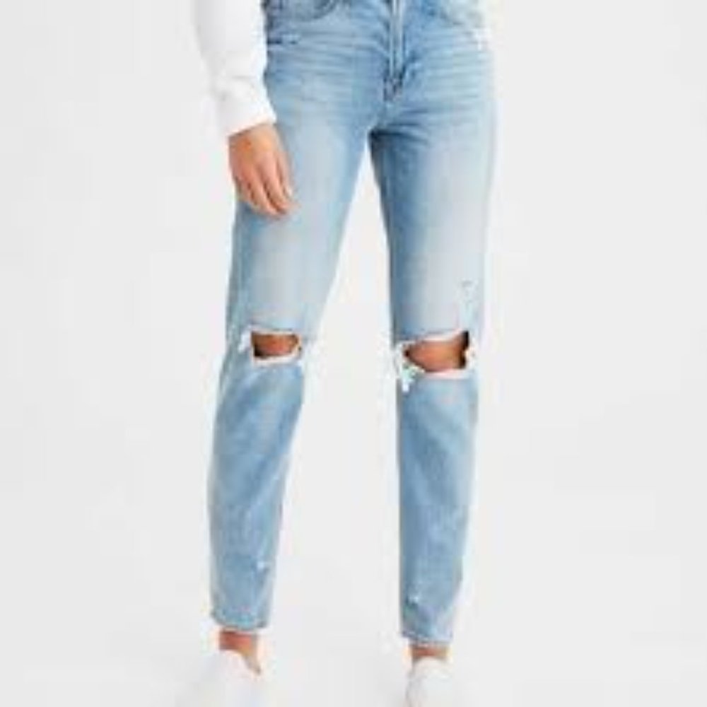 American Eagle Ripped Mom Jeans